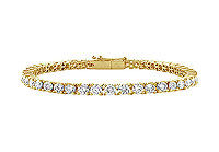 Diamond Tennis Bracelet : 14K Yellow Gold - 1.00 CT Diamonds