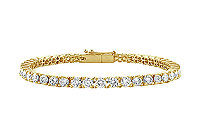 Diamond Tennis Bracelet : 14K Yellow Gold - 3.00 CT Diamonds