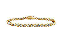 Diamond Tennis Bracelet : 14K Yellow Gold  1.00 CT Diamonds