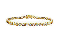 Diamond Tennis Bracelet : 14K Yellow Gold  3.00 CT Diamonds