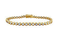 Diamond Tennis Bracelet : 14K Yellow Gold  4.00 CT Diamonds