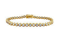 Diamond Tennis Bracelet : 14K Yellow Gold  5.00 CT Diamonds