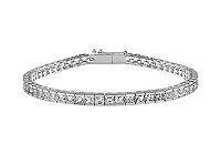 Diamond Tennis Bracelet : 14K White Gold  3.50 CT Diamonds