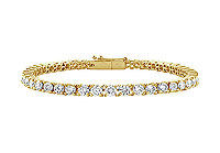 Diamond Tennis Bracelet : 18K Yellow Gold - 2.00 CT Diamonds