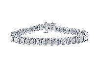 Diamond S Tennis Bracelet : Platinum - 1.00 CT Diamonds