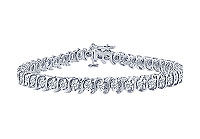 Diamond S Tennis Bracelet : Platinum - 3.00 CT Diamonds
