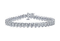 Diamond S Tennis Bracelet : Platinum - 4.00 CT Diamonds