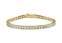 Diamond Tennis Bracelet : 18K Yellow Gold - 3.50 CT Diamonds