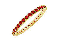 Ruby Eternity Bangle : 14K Yellow Gold - 6.00 CT TGW
