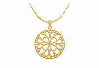 Diamond Pendant : 14K Yellow Gold - 0.005 CT Diamond