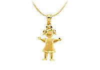 14K Yellow Gold Little Girl Pendant