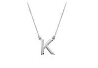 Baby Charm Initial Pendant K 14K White Gold
