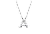 Baby Charm Initial Pendant A 14K White Gold