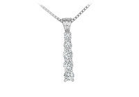 Diamond Journey Pendant : 14K White Gold - 0.50 CT Diamonds