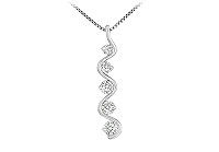Diamond Journey Pendant : 14K White Gold - 1.00 CT Diamonds