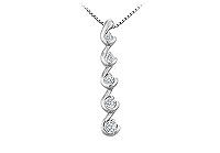 Diamond Journey Pendant : 14K White Gold - 0.25 CT Diamonds