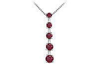 Ruby Journey Pendant : 14K White Gold - 1.00 CT TGW
