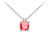 Red Chalcedony Pendant : 14K White Gold - 5.00 CT TGW