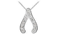 Diamond Pendant : 14K White Gold - 0.25 CT Diamonds