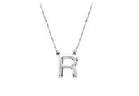 Baby Charm Initial Pendant R 14K White Gold