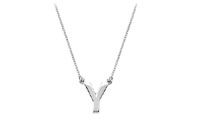 Baby Charm Initial Pendant Y 14K White Gold