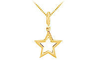 14K Yellow Gold Petite Star Charm Pendant