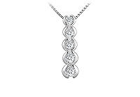 Diamond Journey Pendant : 14K White Gold - 0.50 CT Diamonds