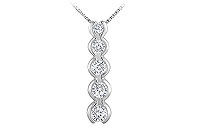 Diamond Journey Pendant : 14K White Gold - 1.00 CT Diamonds