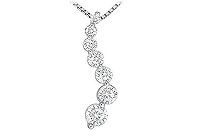 Diamond Journey Pendant : 14K White Gold - 1.50 CT Diamonds
