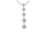 Diamond Journey Pendant : 14K White Gold - 1.00 CT Diamonds