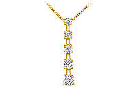 Diamond Journey Pendant : 14K Yellow Gold - 1.00 CT Diamonds