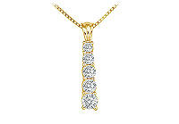 Diamond Journey Pendant : 14K Yellow Gold - 1.00 CT Diamonds