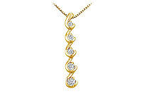 Diamond Journey Pendant : 14K Yellow Gold - 0.25 CT Diamonds