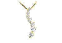 Diamond Journey Pendant : 14K Yellow Gold - 0.50 CT Diamonds