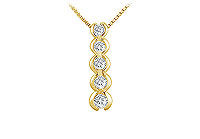 Diamond Journey Pendant : 14K Yellow Gold - 0.50 CT Diamonds