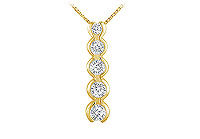 Diamond Journey Pendant : 14K Yellow Gold - 1.00 CT Diamonds