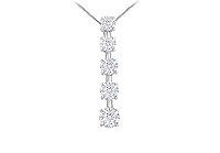 Diamond Journey Pendant : 14K White Gold - 1.50 CT Diamonds