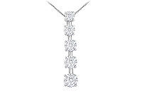 Diamond Journey Pendant : 14K White Gold - 2.00 CT Diamonds