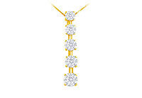 Diamond Journey Pendant : 14K Yellow Gold - 2.00 CT Diamonds