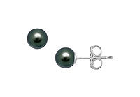 Akoya Cultured Pearl Stud Earrings : 14K White Gold  5 MM