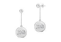Diamond X-O Earrings : 14K White Gold - 0.50 CT Diamonds