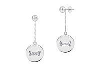 Diamond Disc Earrings : 14K White Gold - 0.25 CT Diamonds