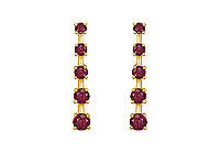 Ruby Journey Earrings : 14K Yellow Gold - 2.00 CT TGW