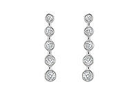 Diamond Journey Earrings : 14K White Gold - 1.00 CT Diamonds