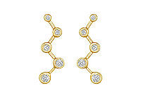 Diamond Journey Earrings : 14K Yellow Gold - 0.50 CT Diamonds