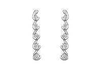 Diamond Journey Earrings : 14K White Gold - 0.50 CT Diamonds
