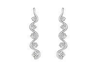 Diamond Journey Earrings : 14K White Gold - 2.00 CT Diamonds