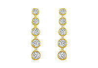 Diamond Journey Earrings : 14K Yellow Gold - 2.00 CT Diamonds