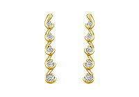 Diamond Journey Earrings : 14K Yellow Gold - 0.50 CT Diamonds