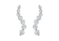 Diamond Journey Earrings : 14K White Gold - 1.00 CT Diamonds